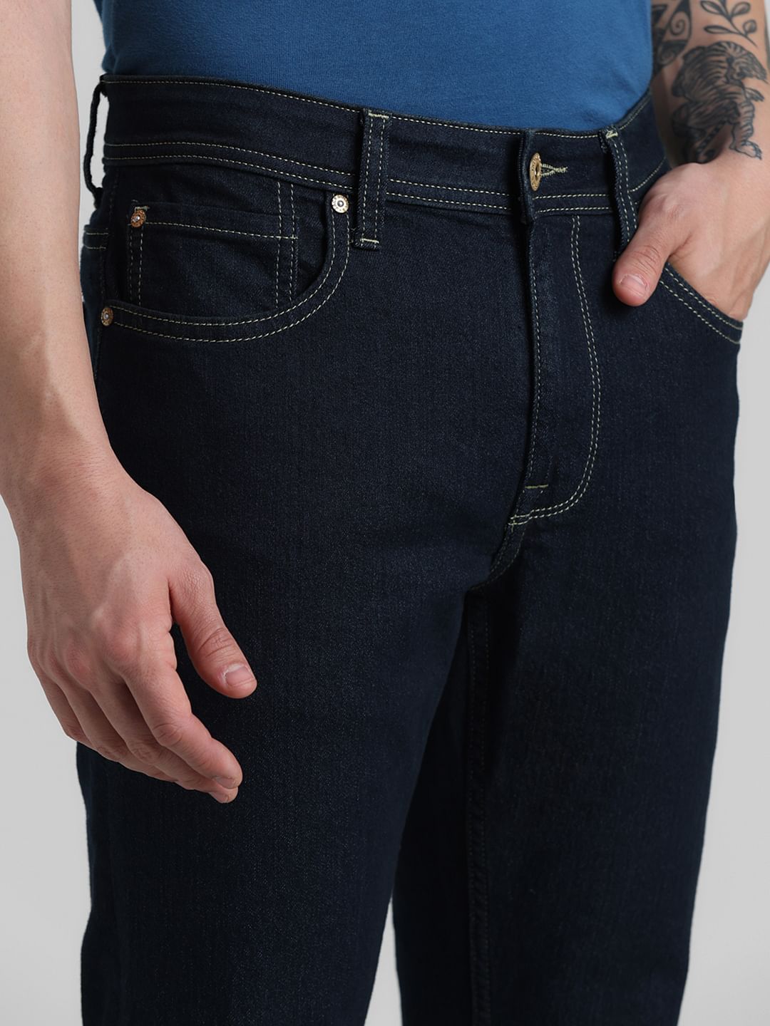 Dark Blue Low Rise Glenn Slim Fit Jeans