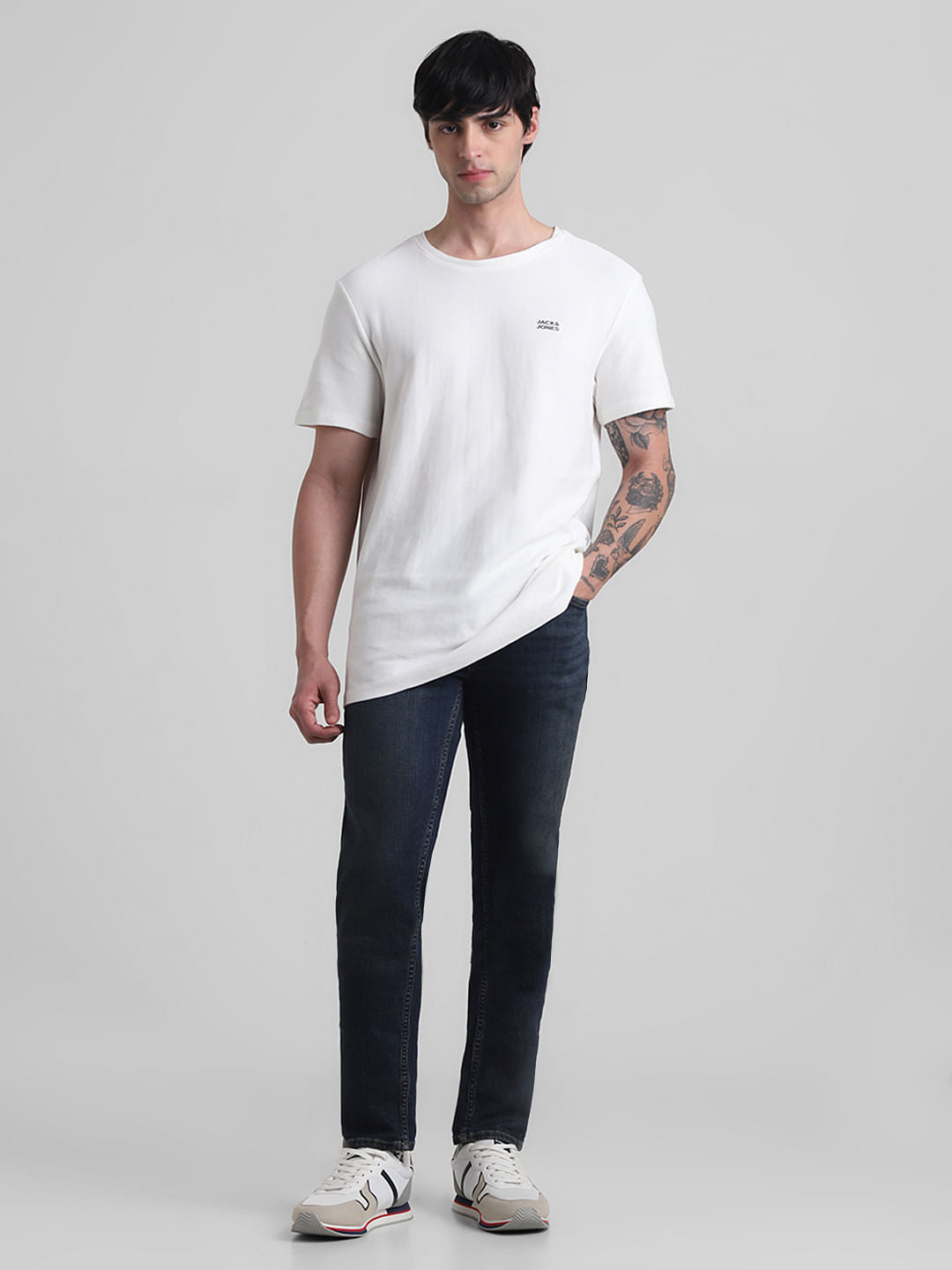 White Oversized Crew Neck T-shirt
