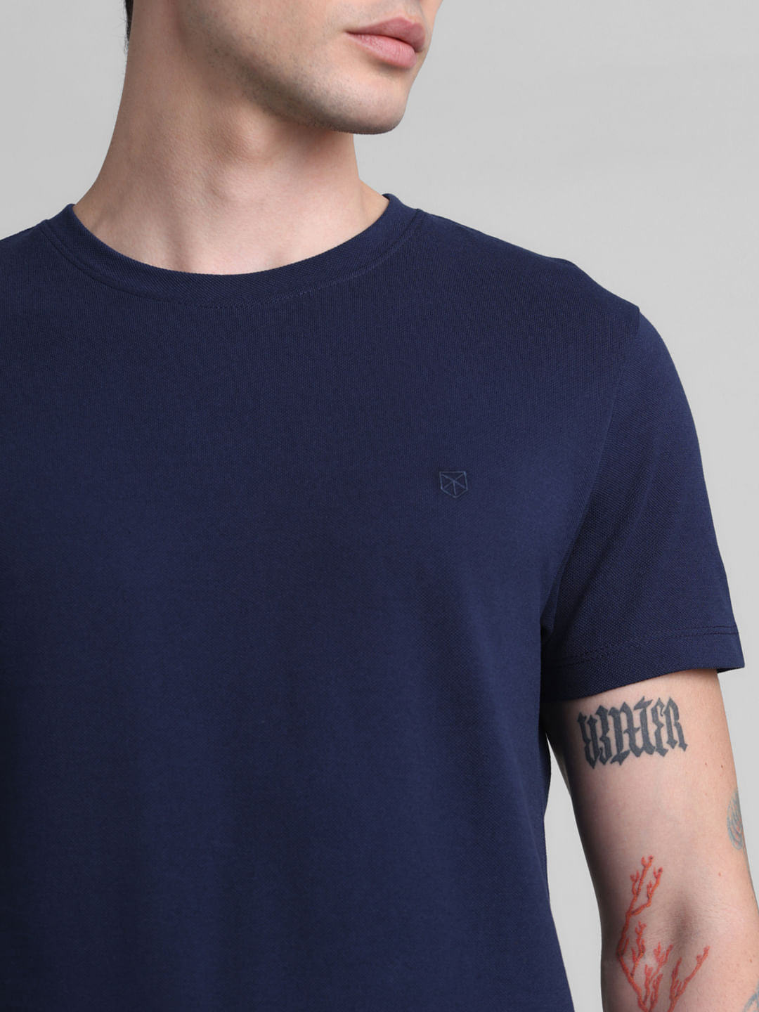 Navy Blue Crew Neck T-shirt