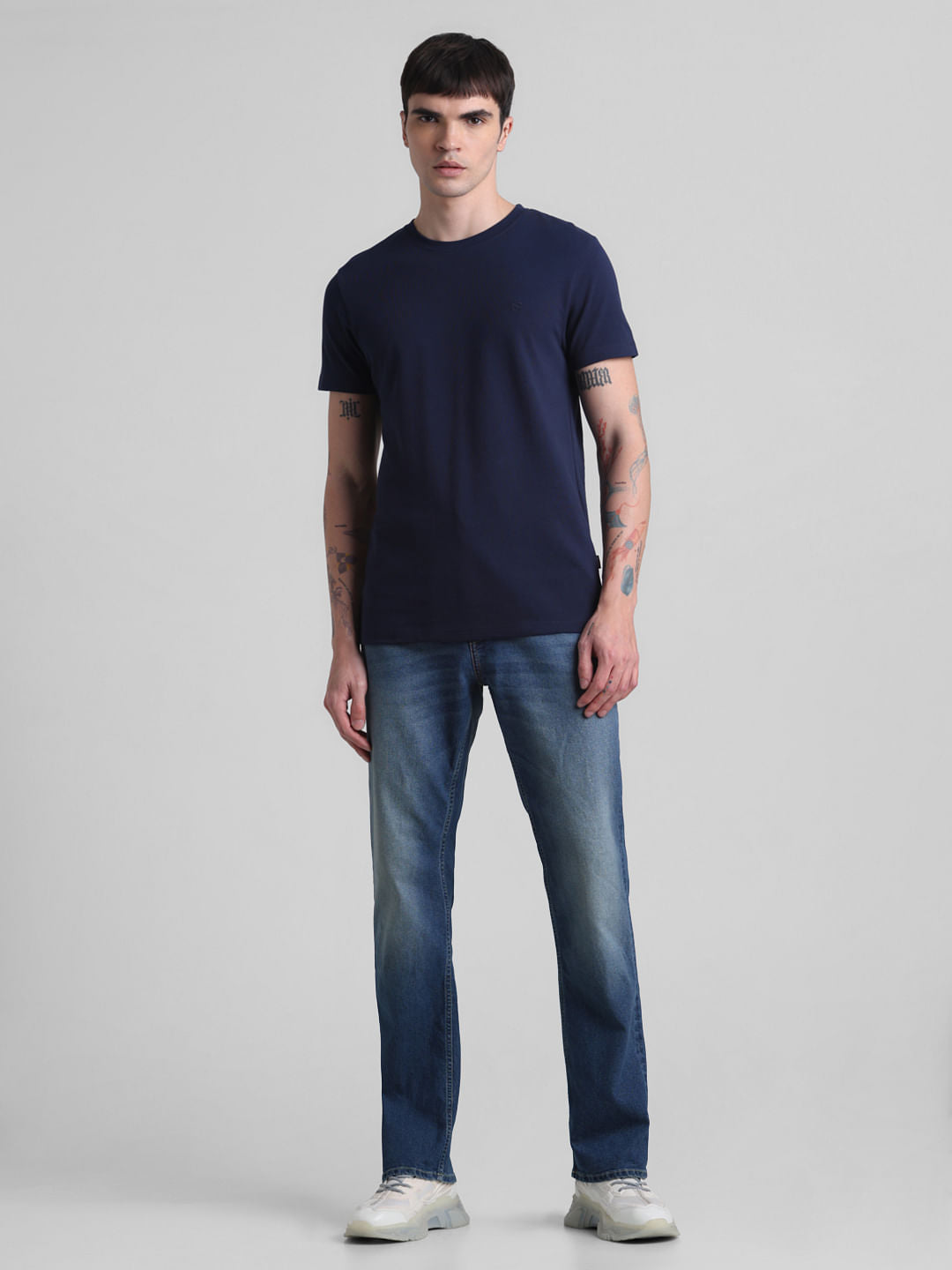 Navy Blue Crew Neck T-shirt