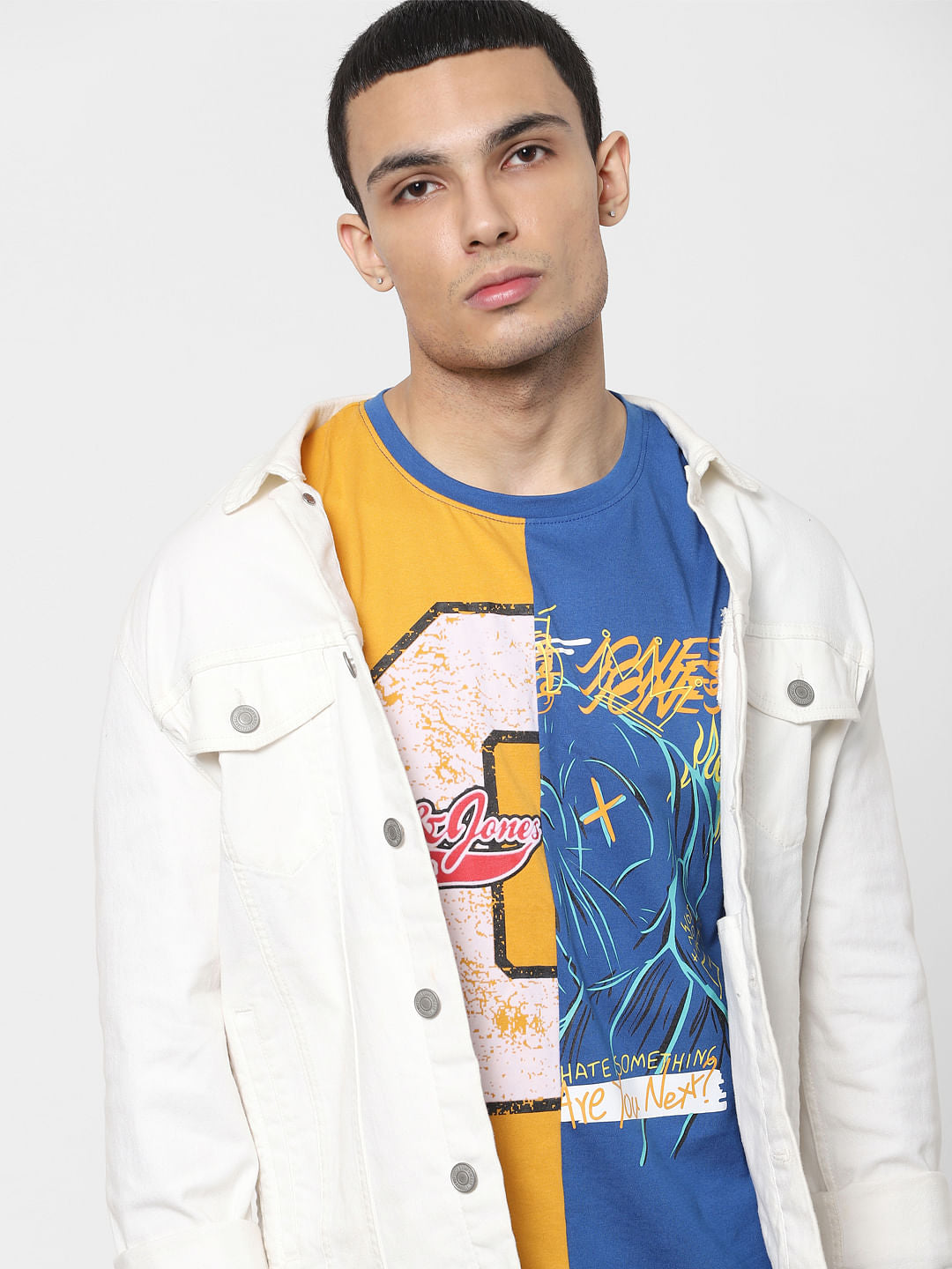 Yellow Graphic Print T-shirt - S