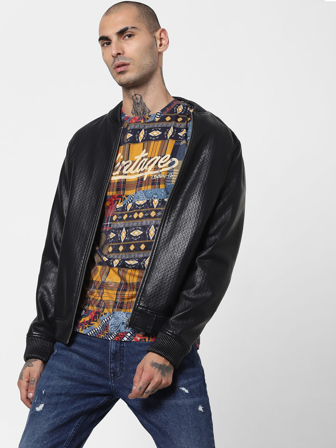 Multi-coloured Paisley Print Crew Neck T-shirt - S