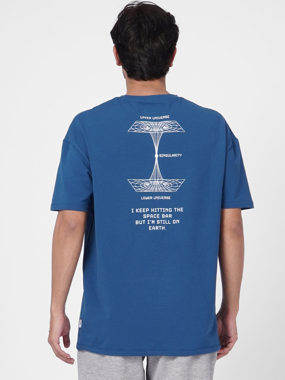 Blue Patch Pocket Crew Neck T-shirt