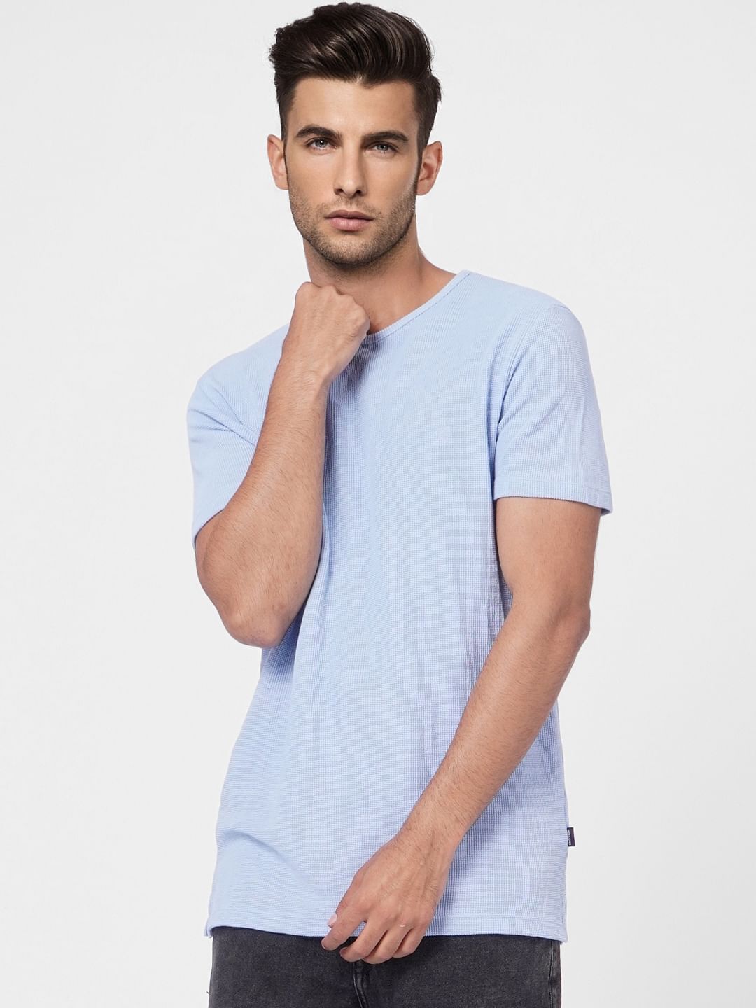 Blue Crew Neck T-shirt