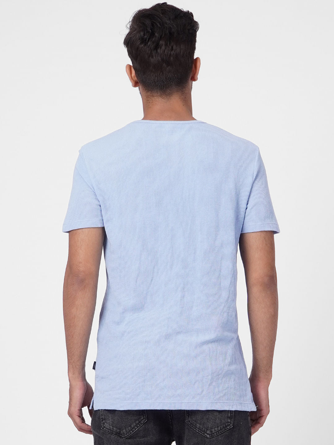Blue Crew Neck T-shirt