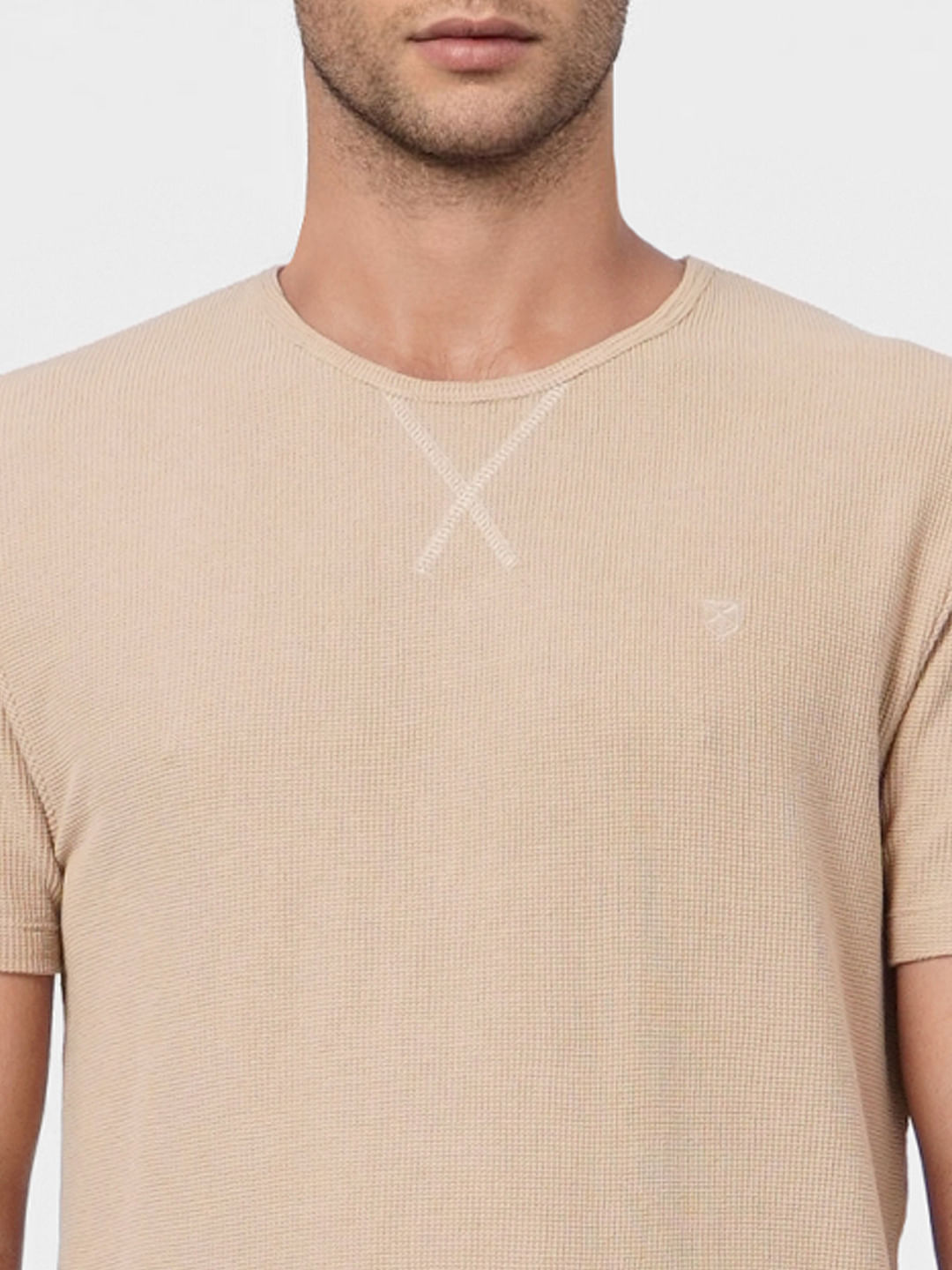 Beige Crew Neck T-shirt