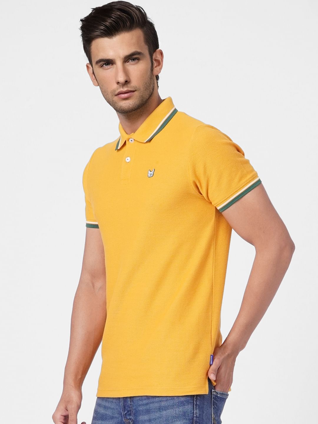 Yellow Polo Neck T-shirt