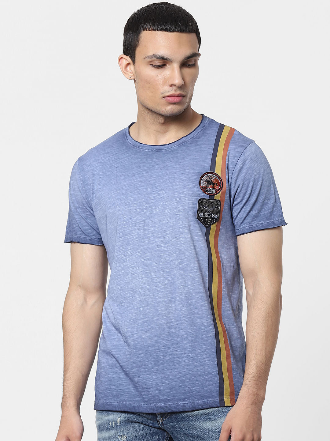 Blue Washed Crew Neck T-shirt