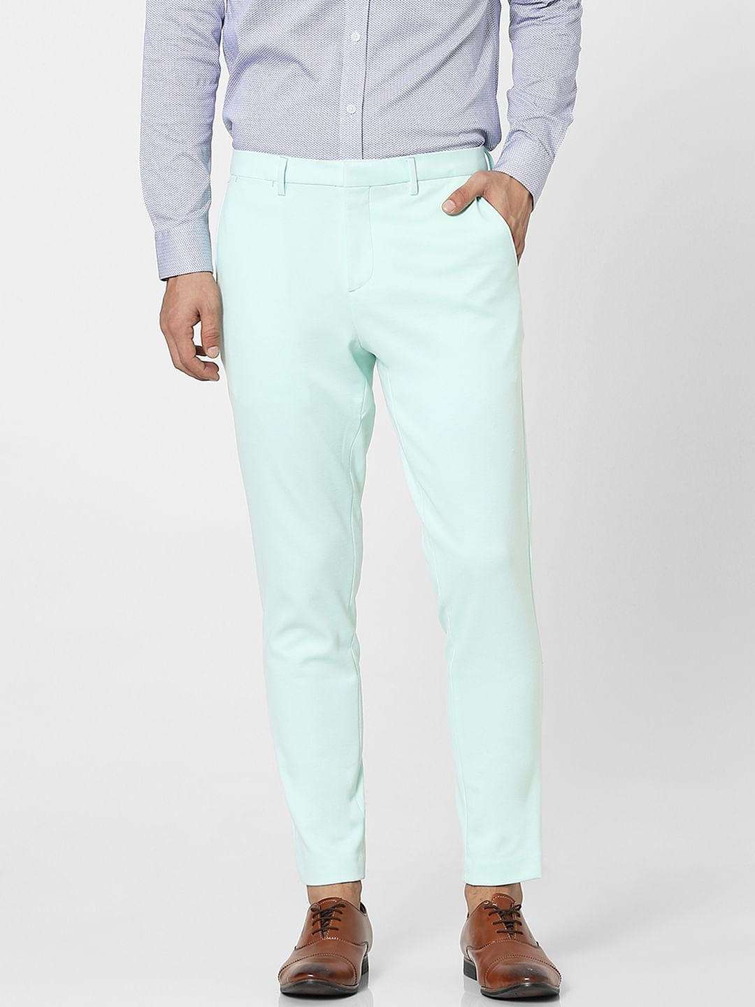 Green Tailored Suit Trousers