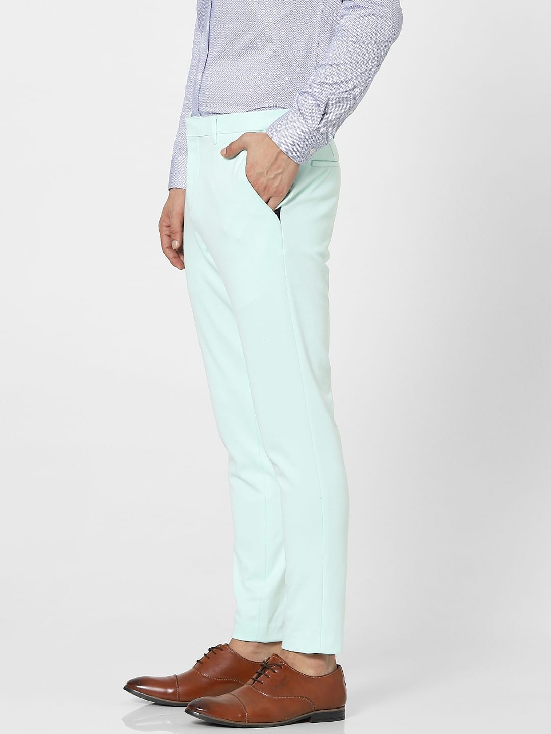 Green Tailored Suit Trousers