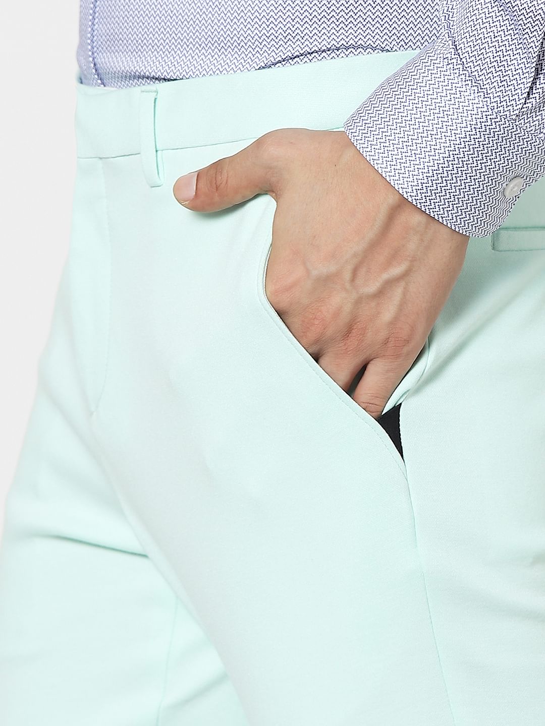 Green Tailored Suit Trousers