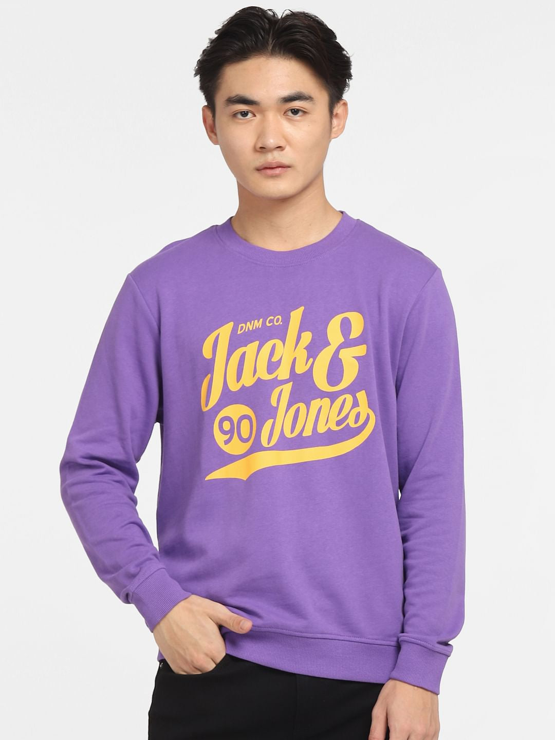 Purple Logo Print Sweatshirt