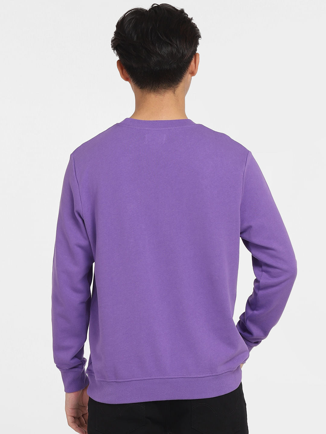 Purple Logo Print Sweatshirt