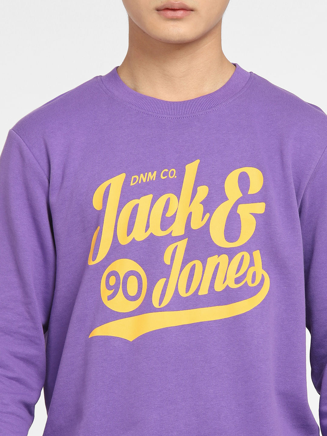 Purple Logo Print Sweatshirt