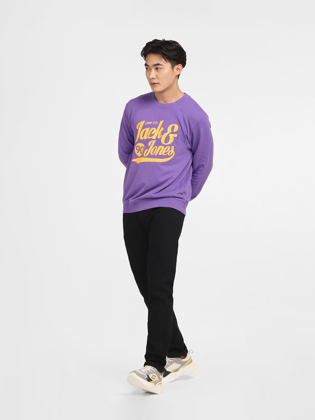 Purple Logo Print Sweatshirt