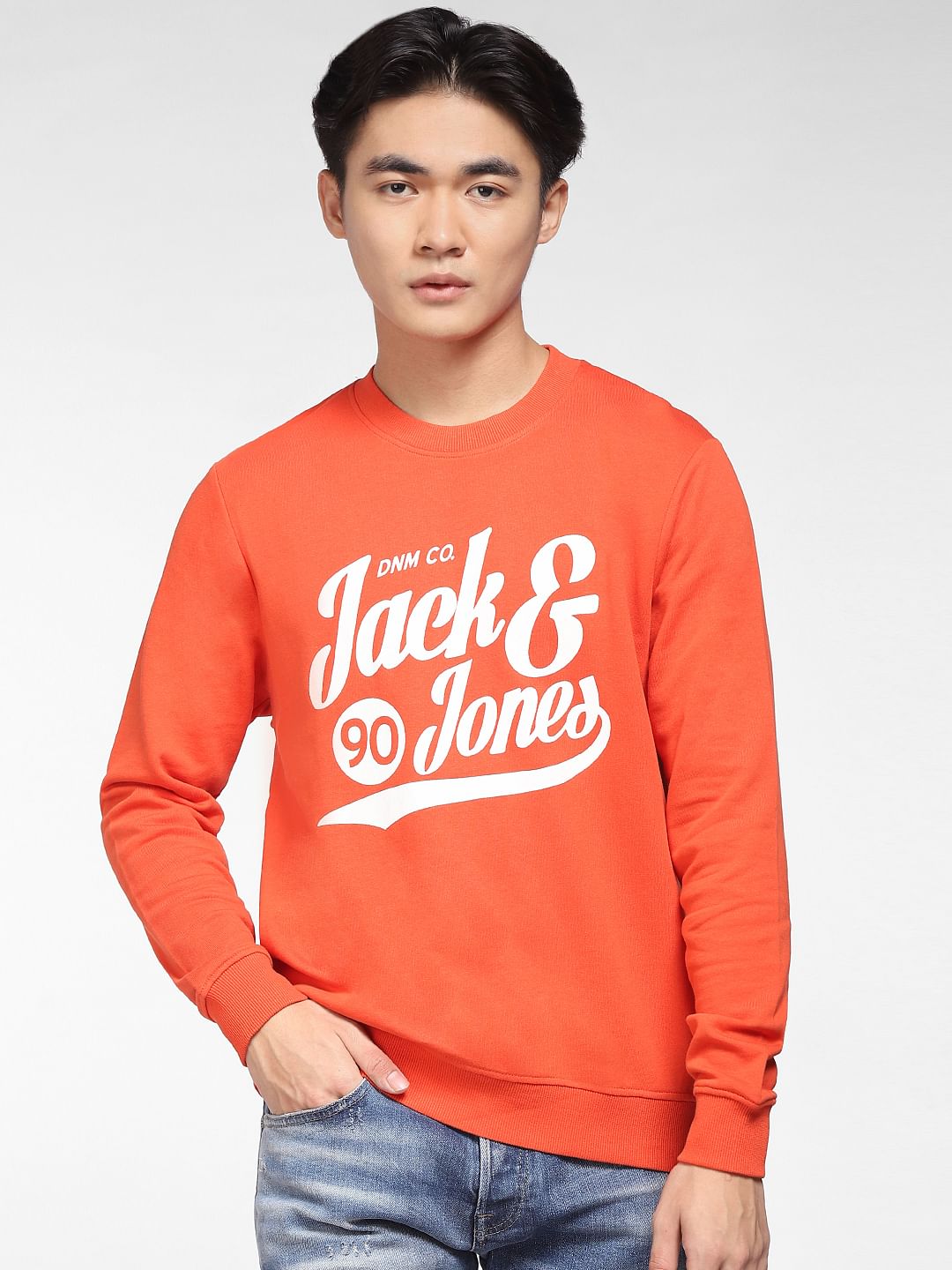 Red Logo Print Sweatshirt