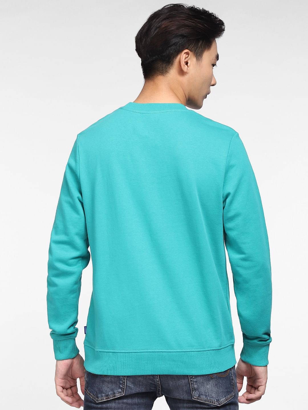 Blue Logo Print Sweatshirt