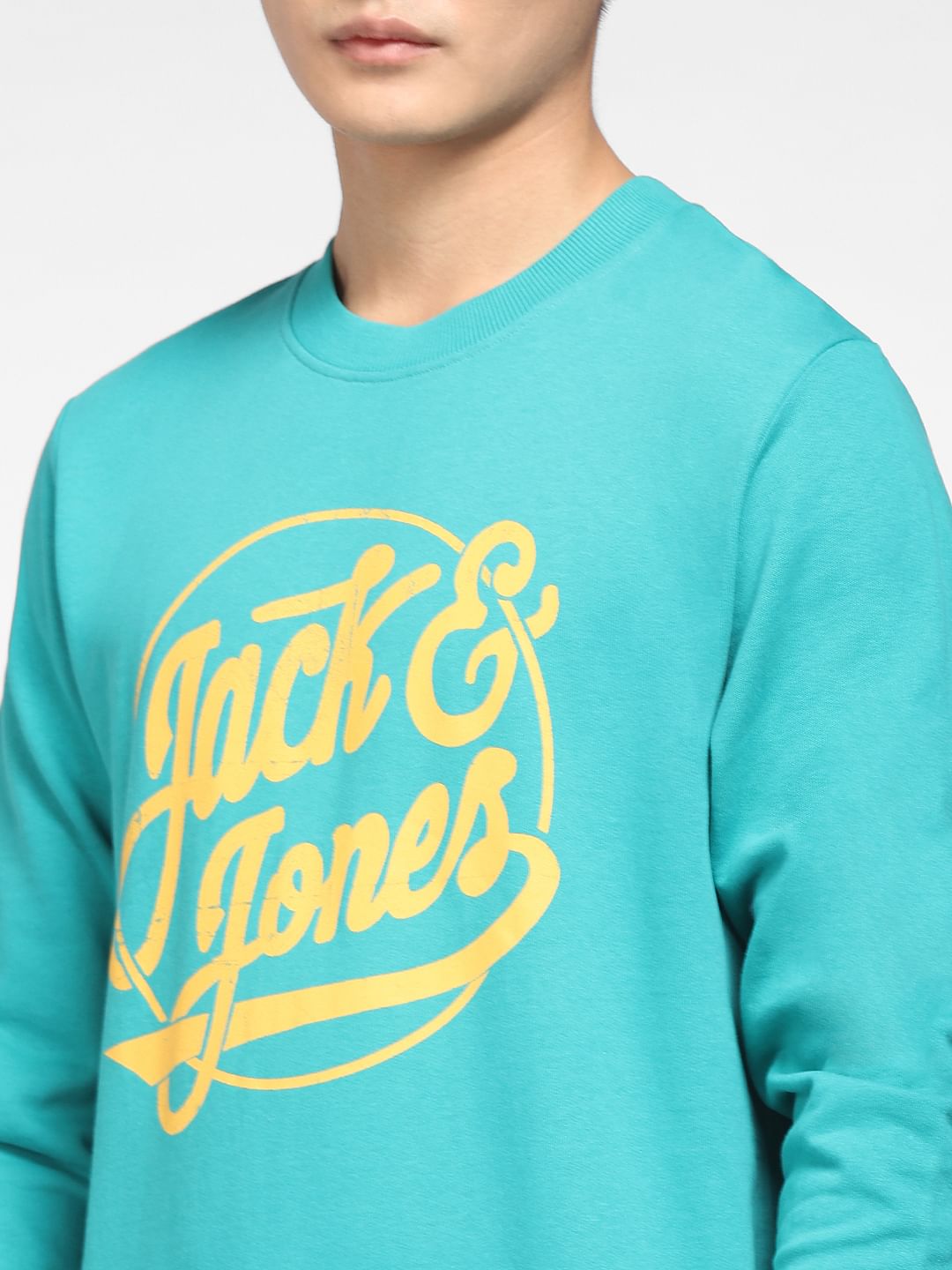 Blue Logo Print Sweatshirt