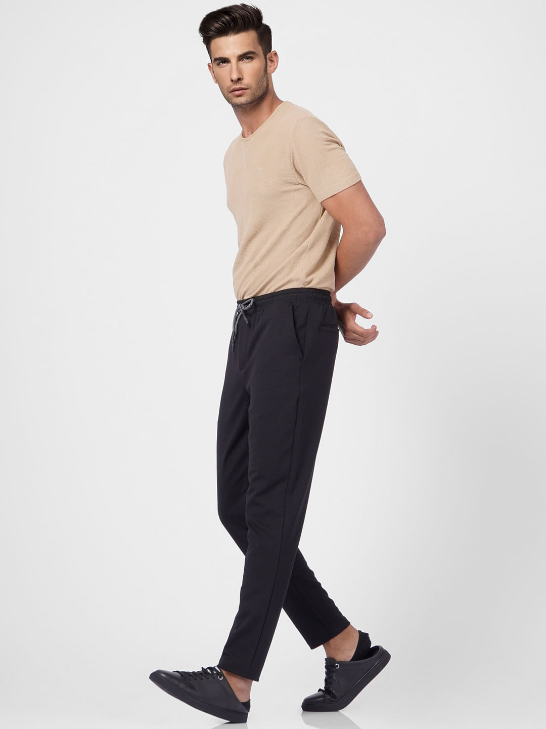 Black Mid Rise Pants
