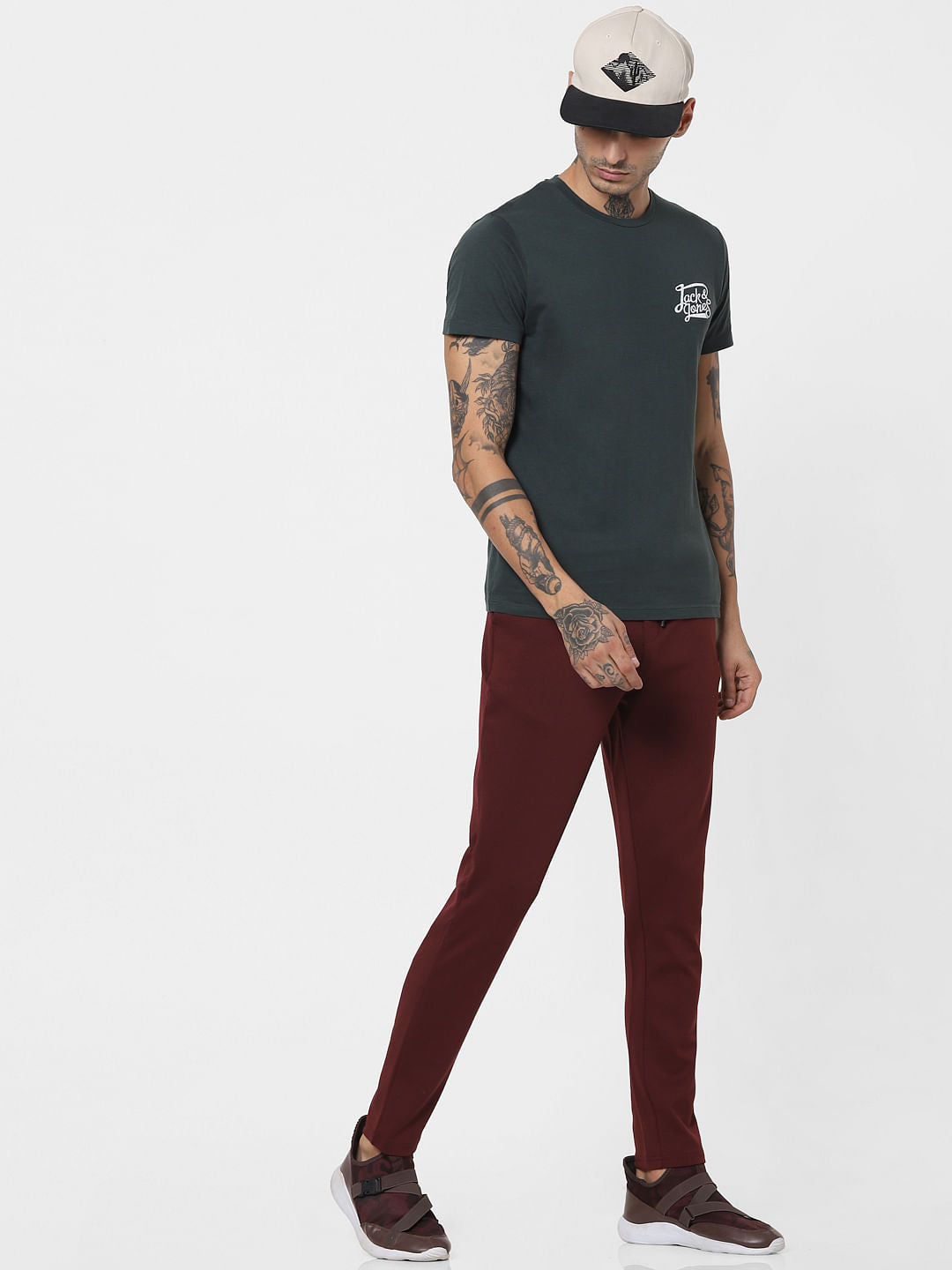 Red Mid Rise Sweatpants