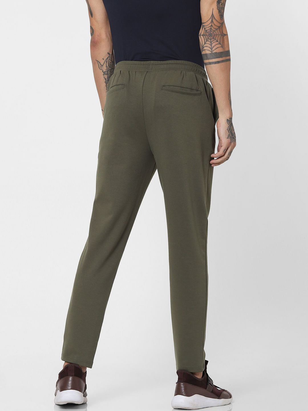 Olive Green Mid Rise Sweatpants