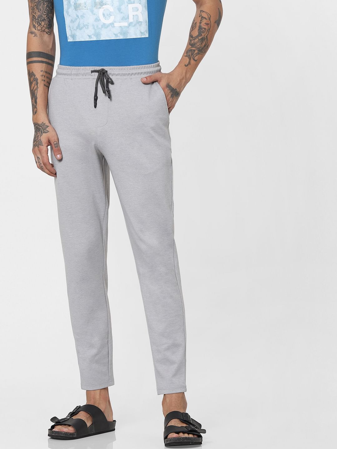 Light Grey Mid Rise Sweatpants