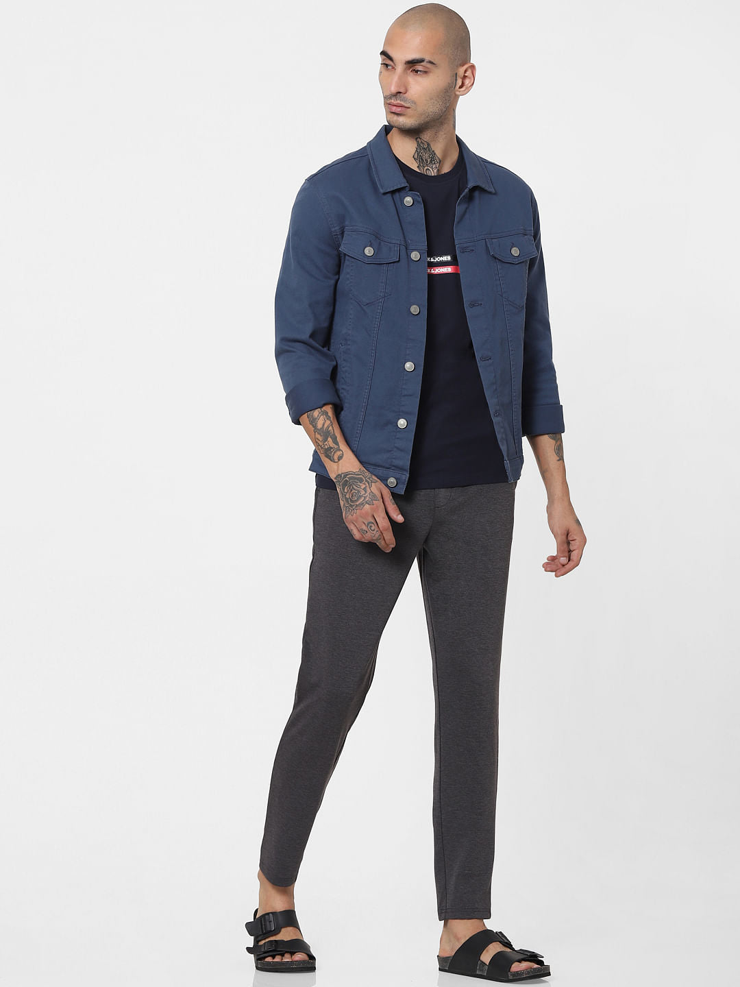 Grey Mid Rise Sweatpants - S