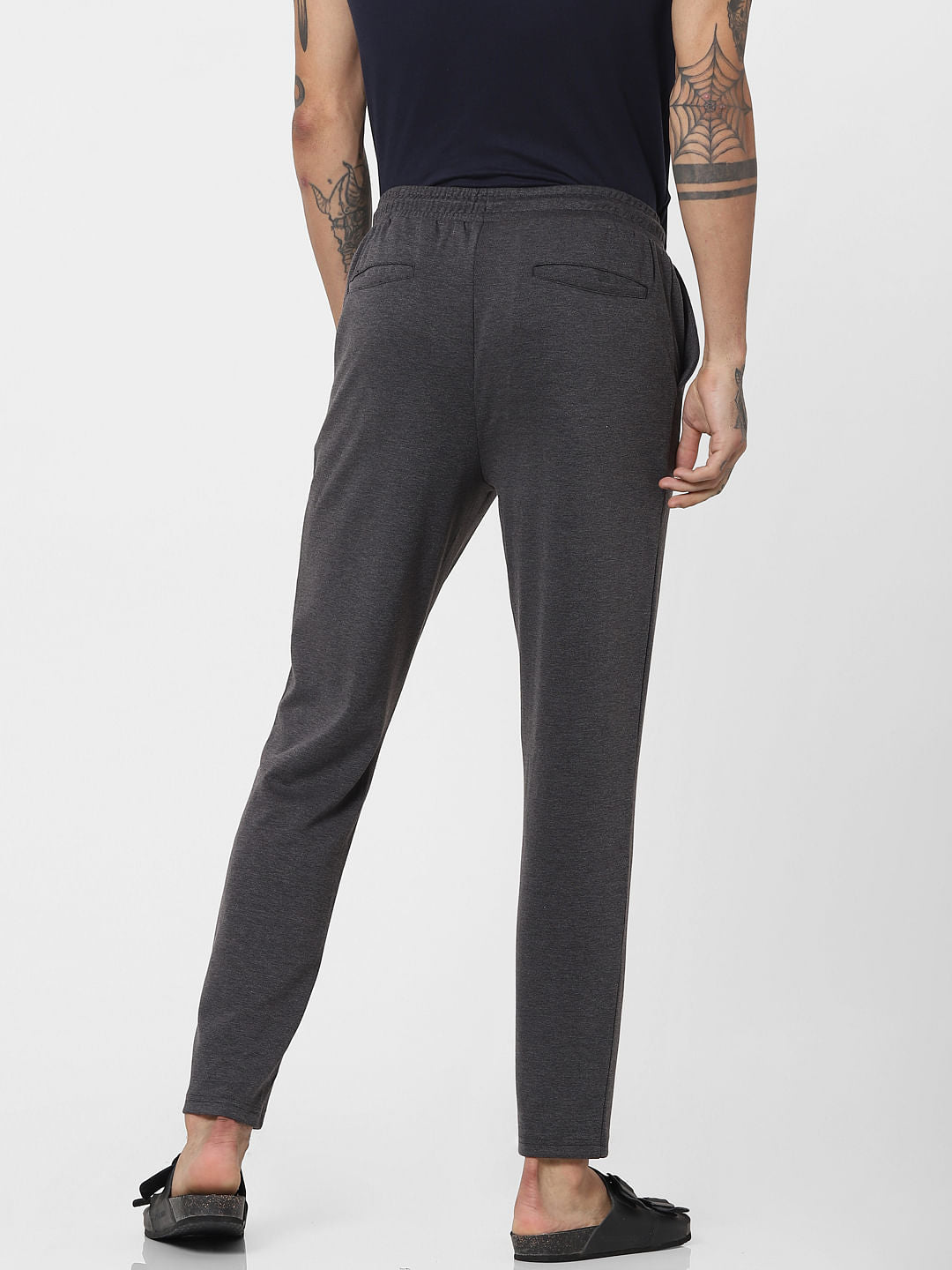 Grey Mid Rise Sweatpants