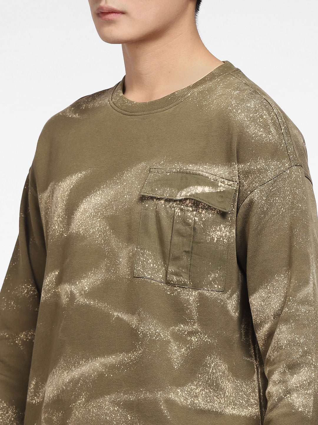 Green Printed Co-ord Sweatshirt