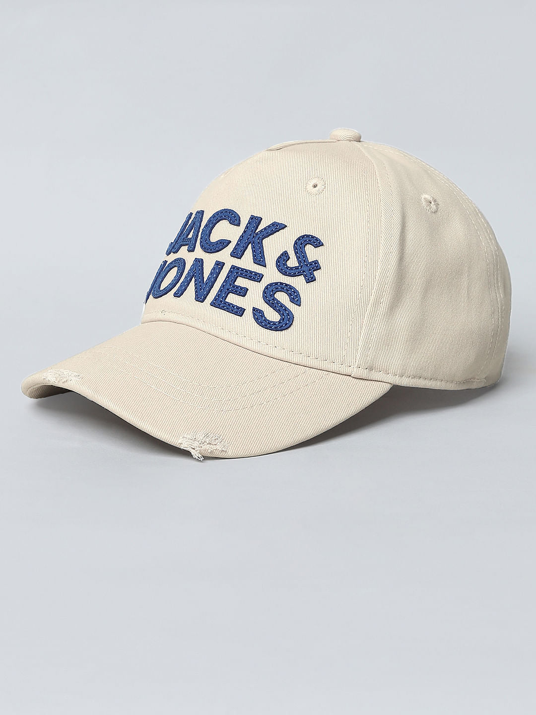 Boys Biege Logo Print Baseball Cap