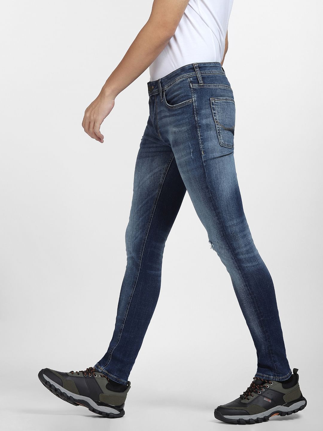 Blue Low Rise Washed Liam Skinny Jeans