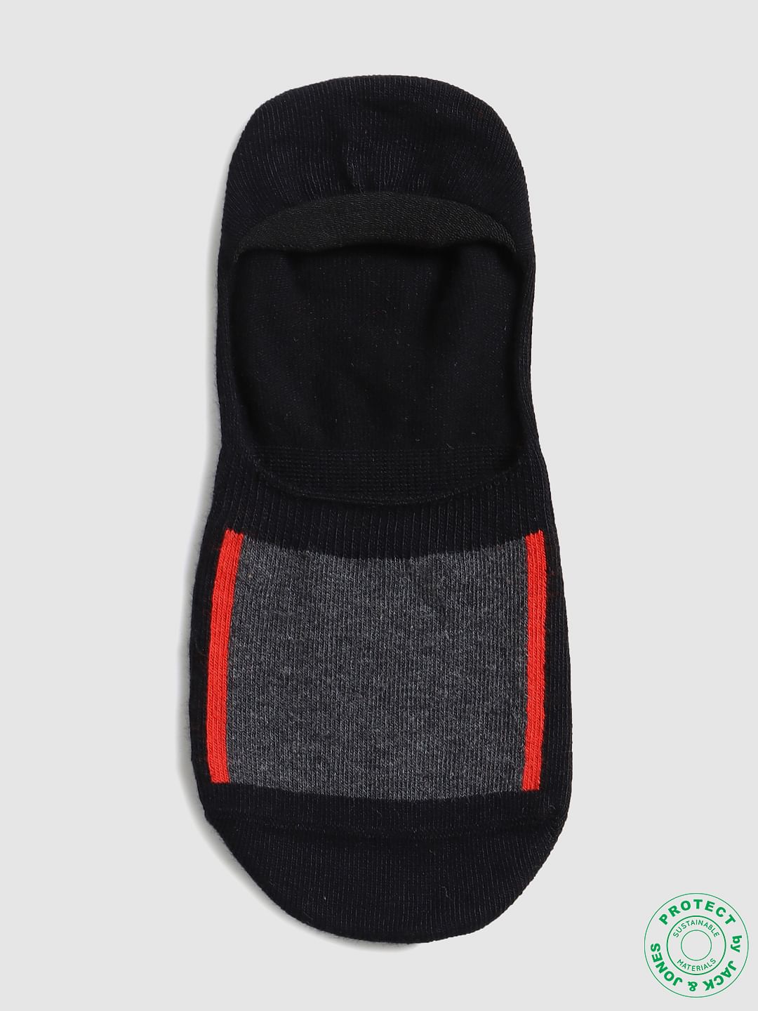 Black Colourblocked Footies