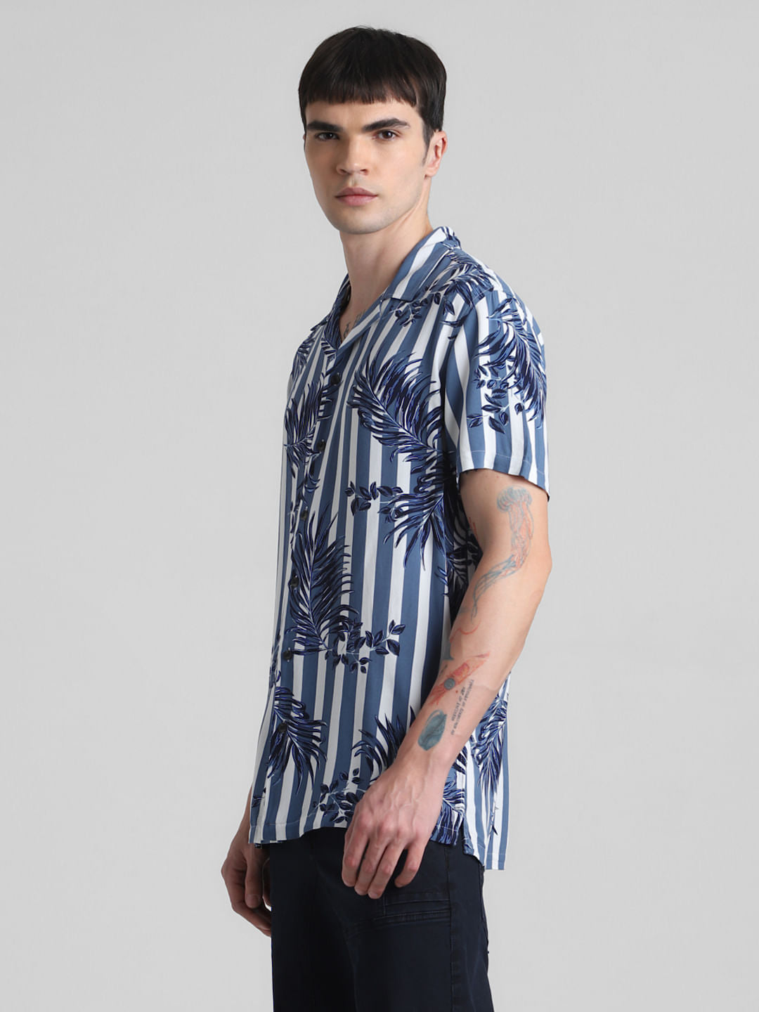 Blue Striped Resort Shirt