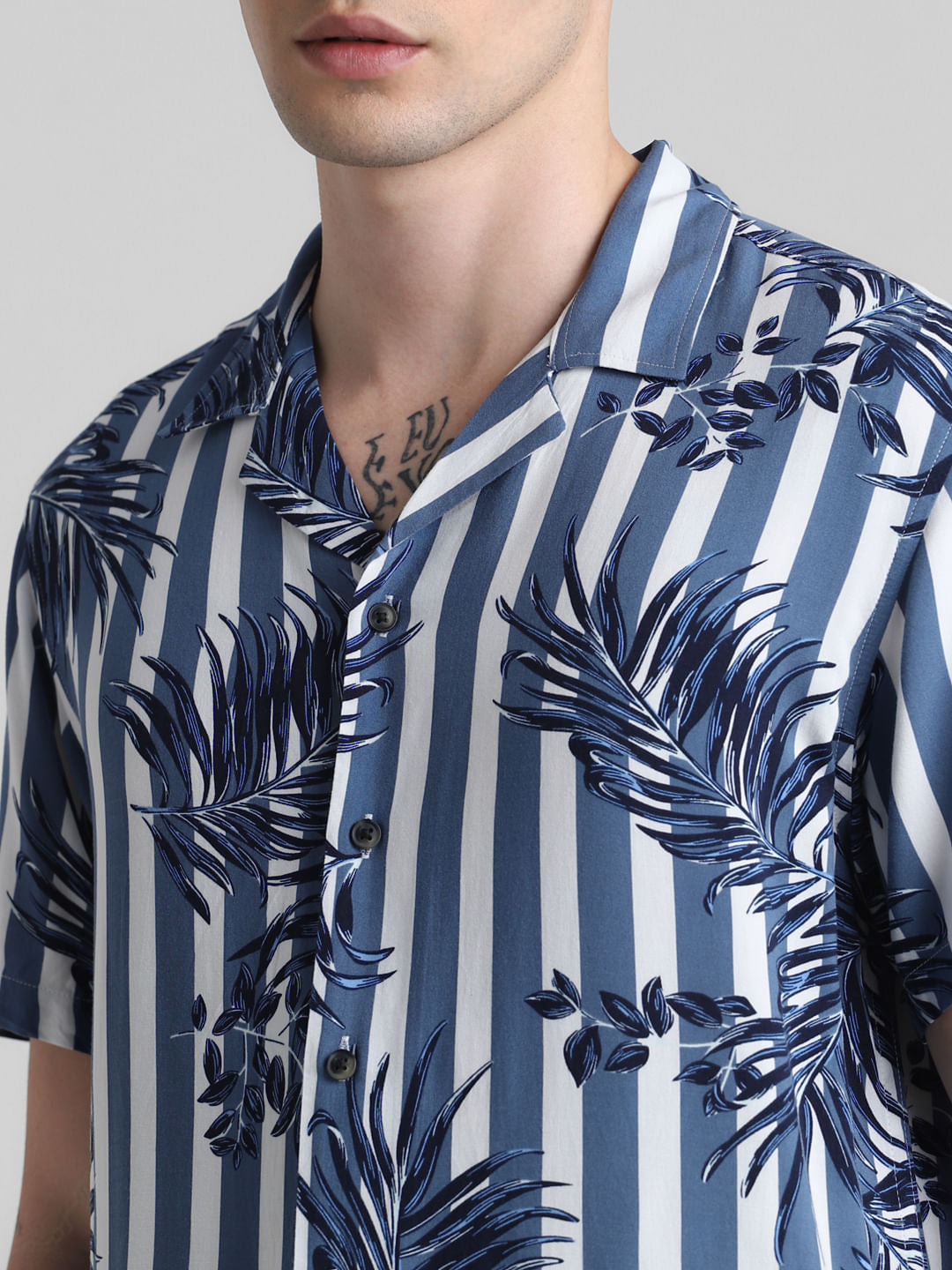 Blue Striped Resort Shirt