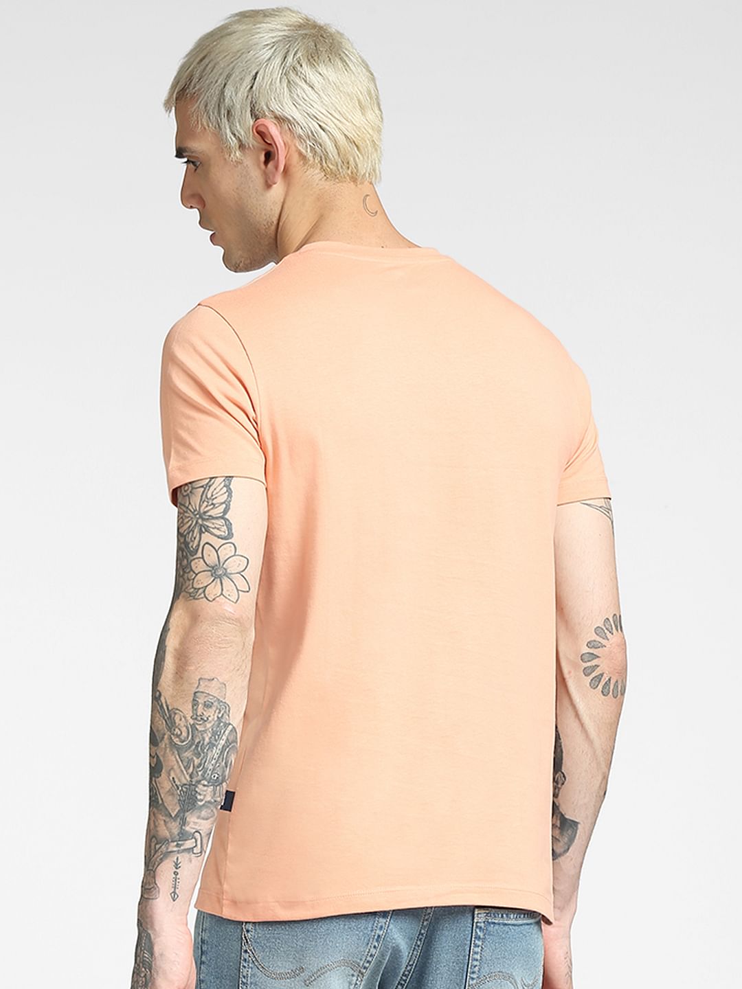 Peach Graphic Print T-shirt