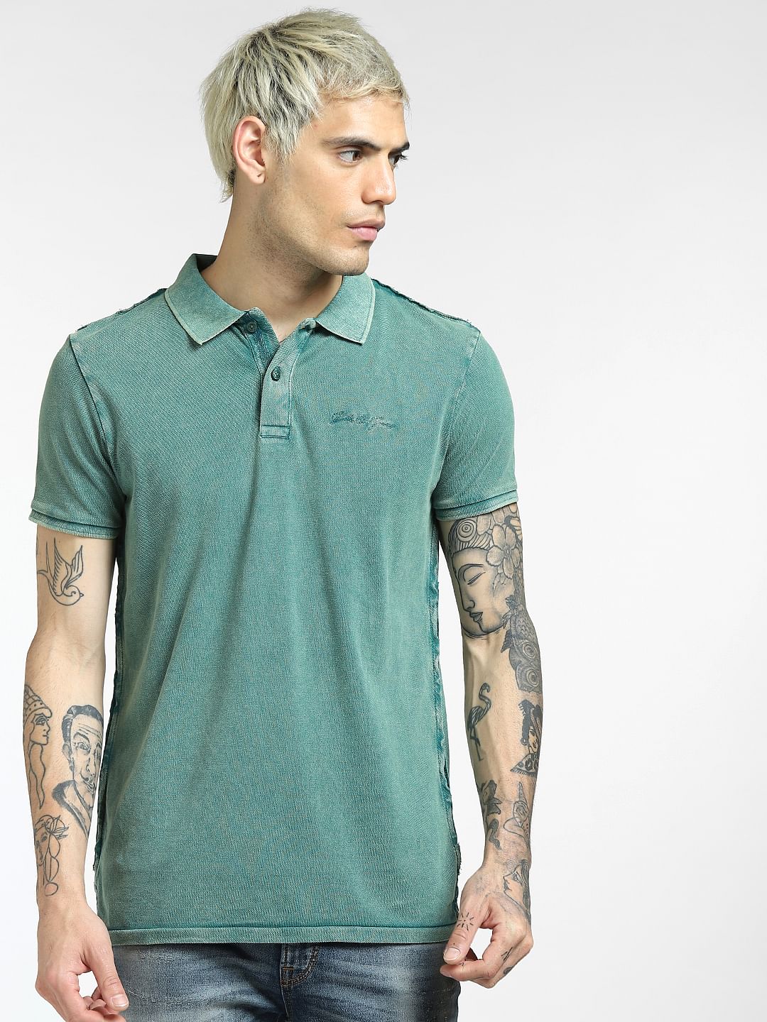 Green Polo Neck T-shirt