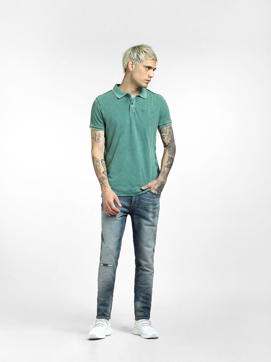 Green Polo Neck T-shirt