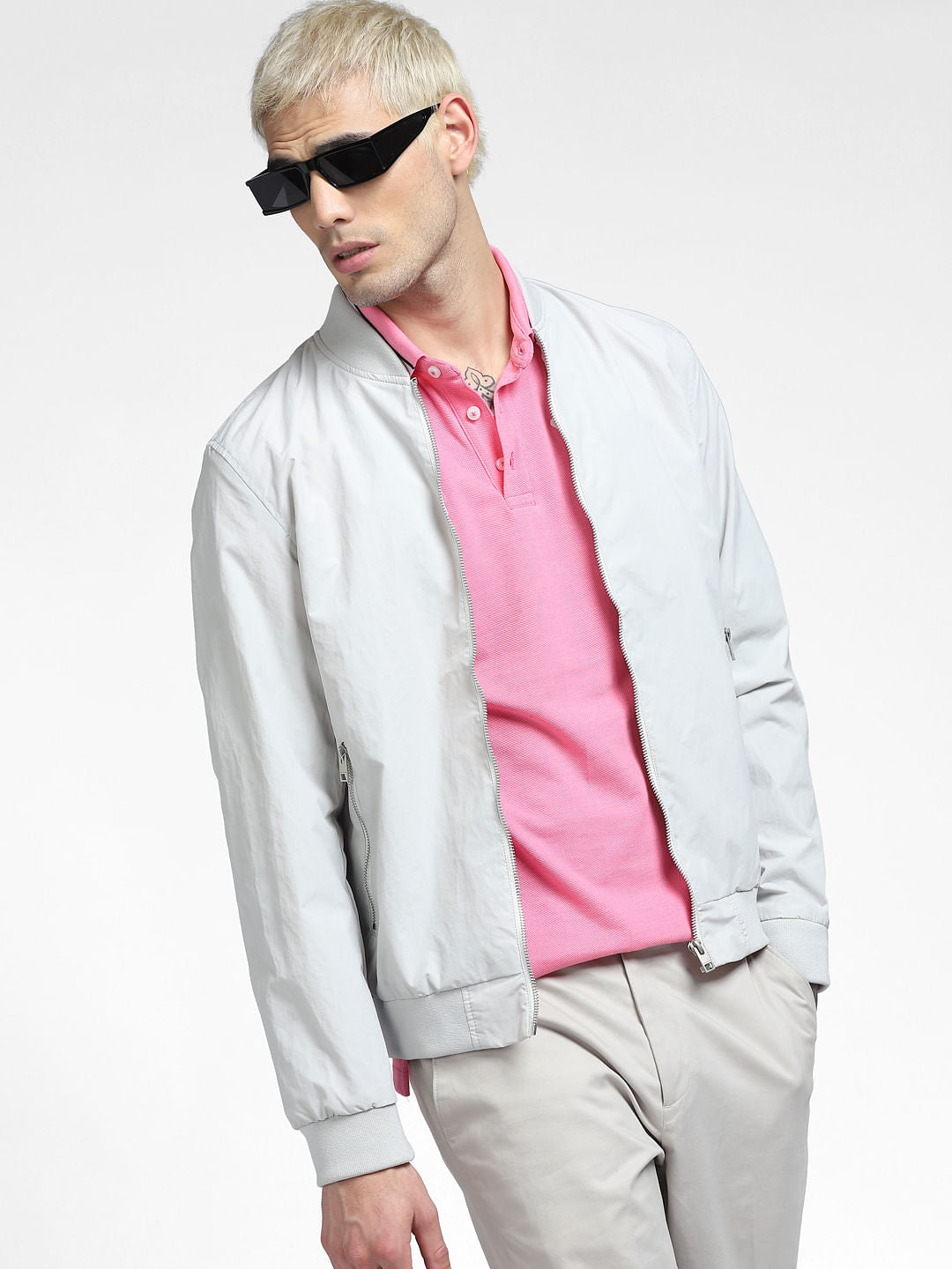Pink Polo Neck T-shirt - S