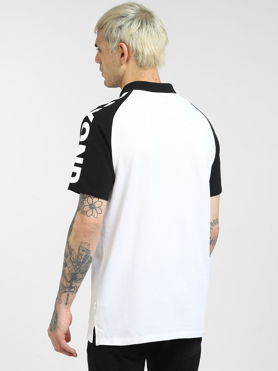 White Polo Neck T-shirt
