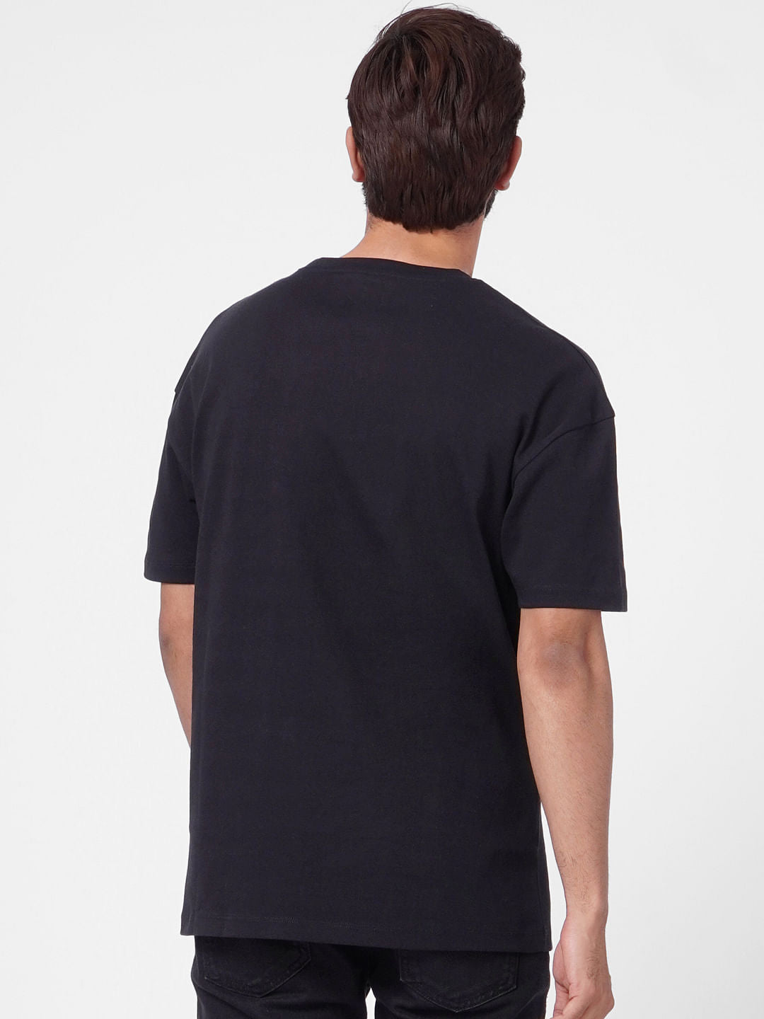 Black Patch Pocket Crew Neck T-shirt