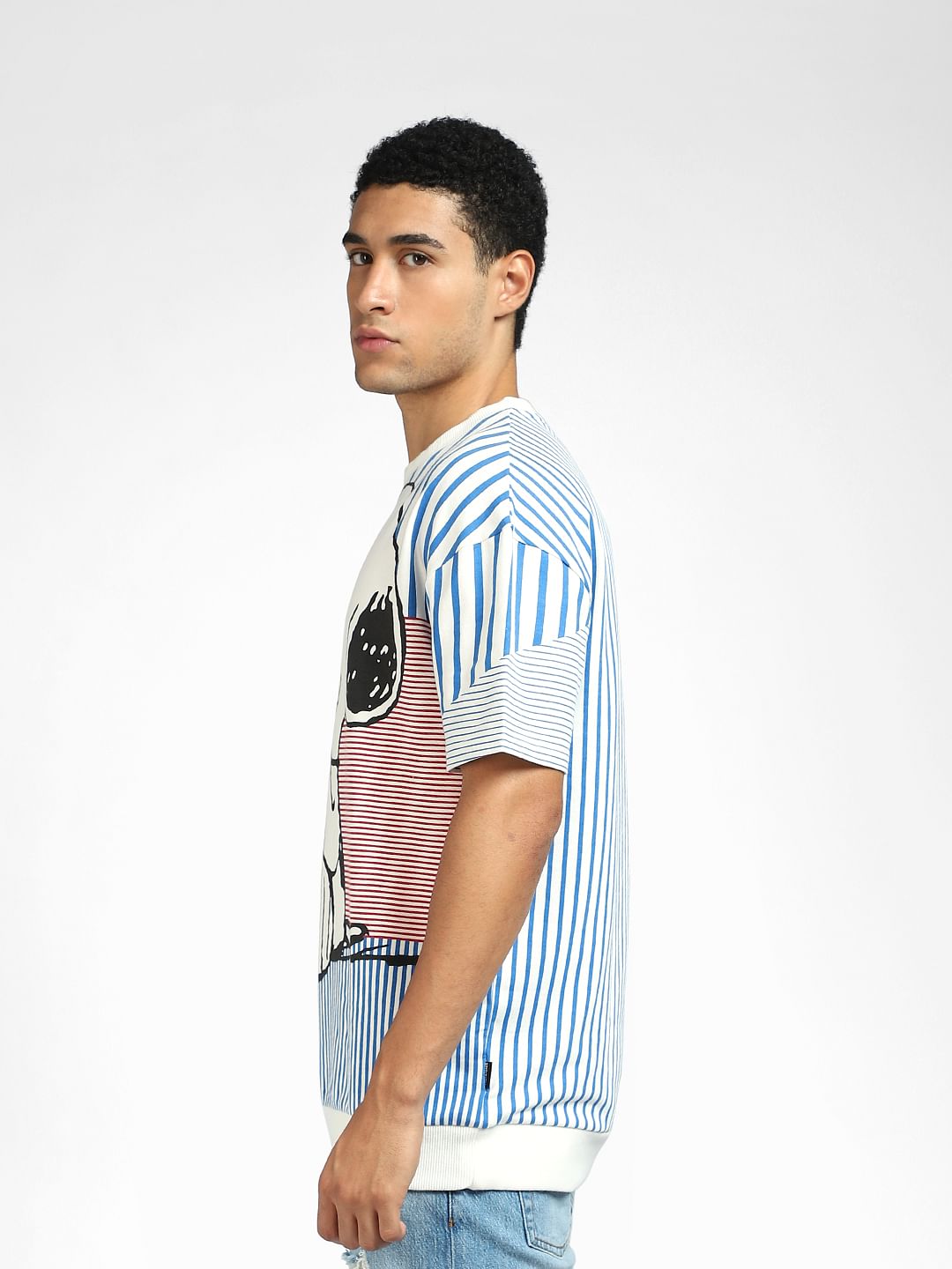 X PEANUTS White Graphic Print T-shirt