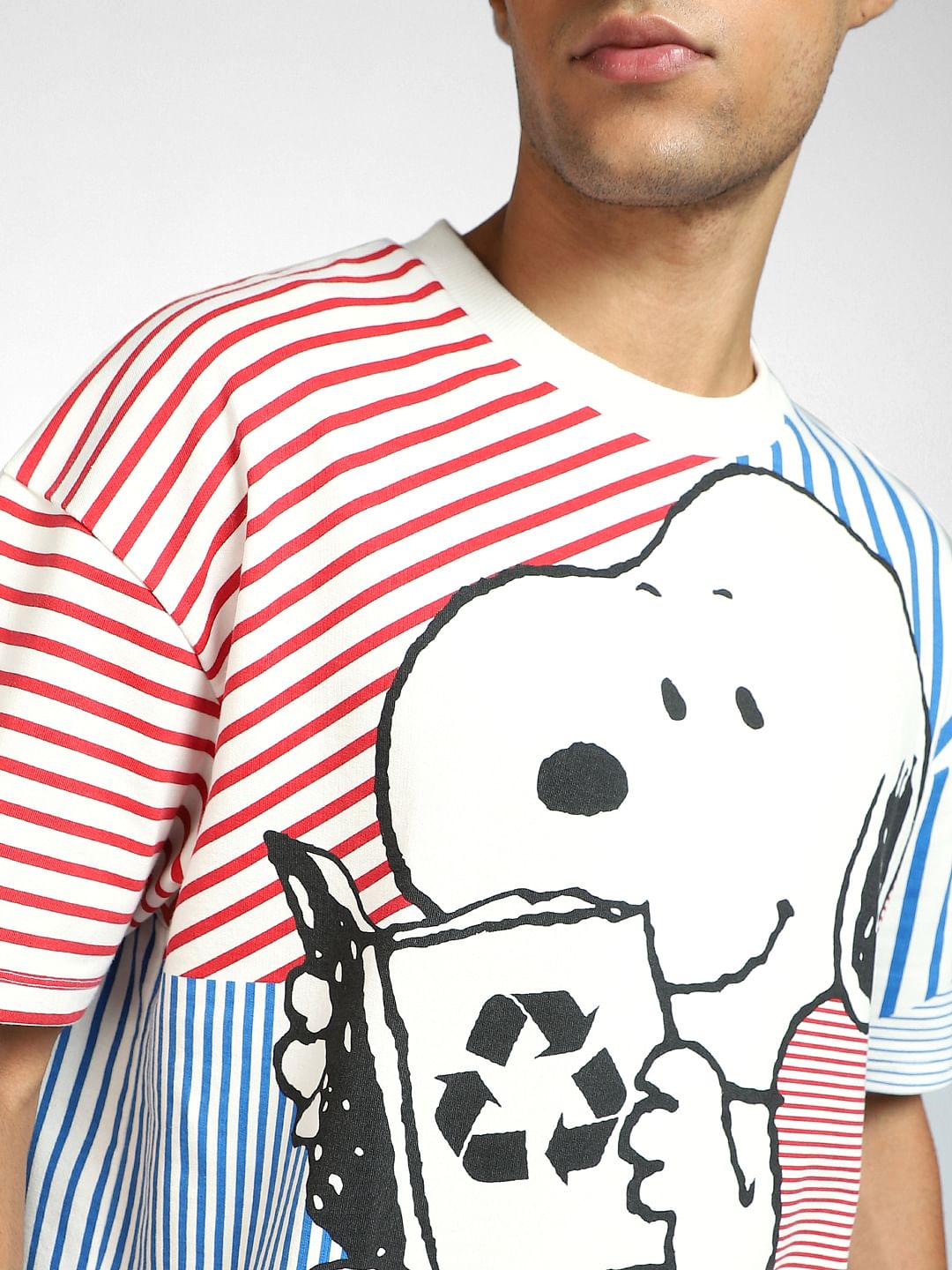 X PEANUTS White Graphic Print T-shirt