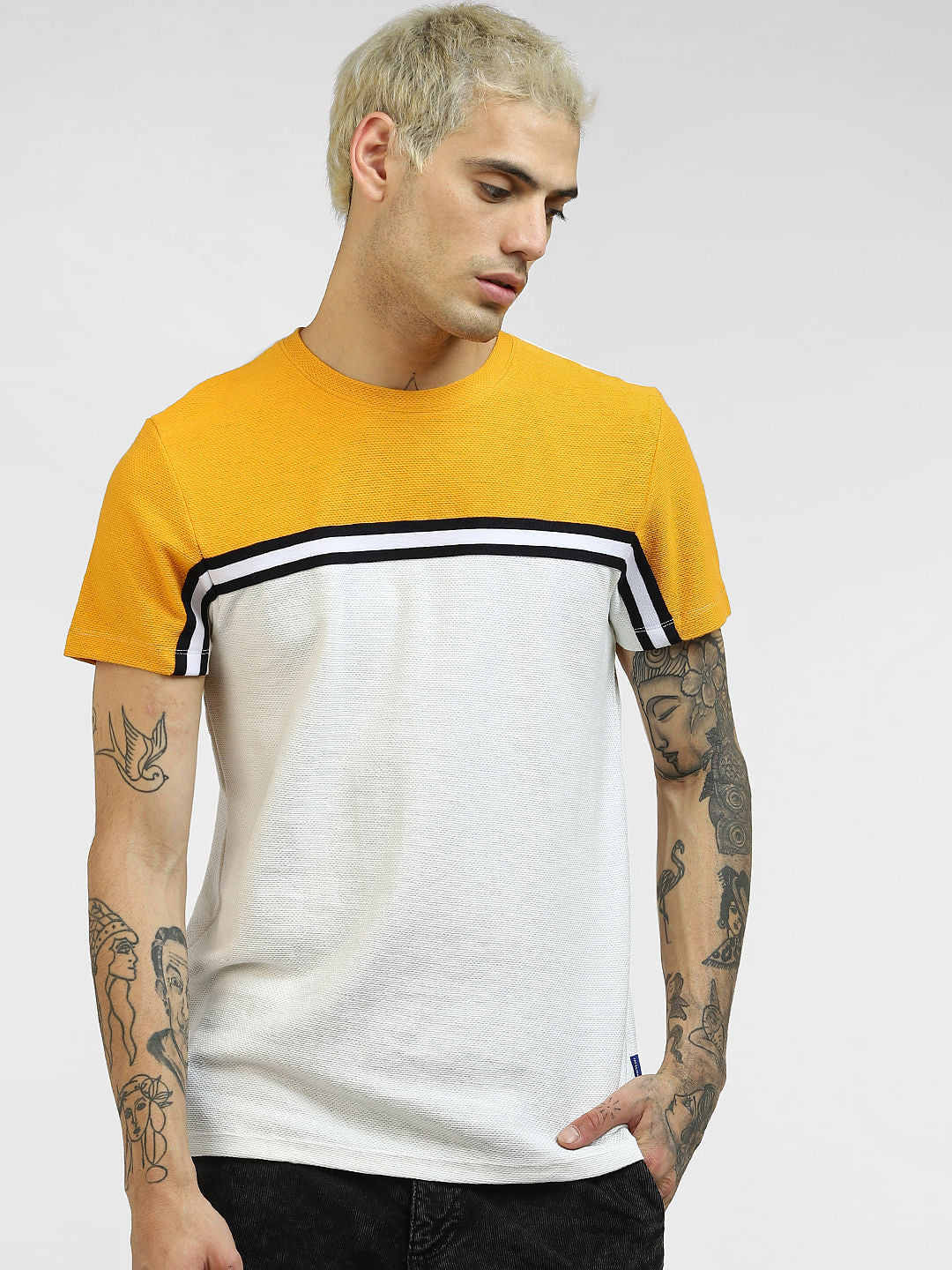 Colourblocked Knit T-shirt
