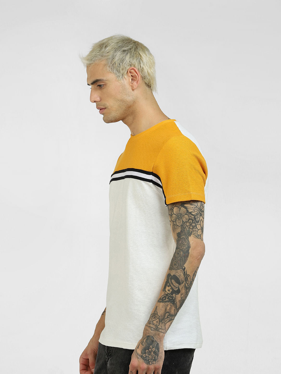Colourblocked Knit T-shirt