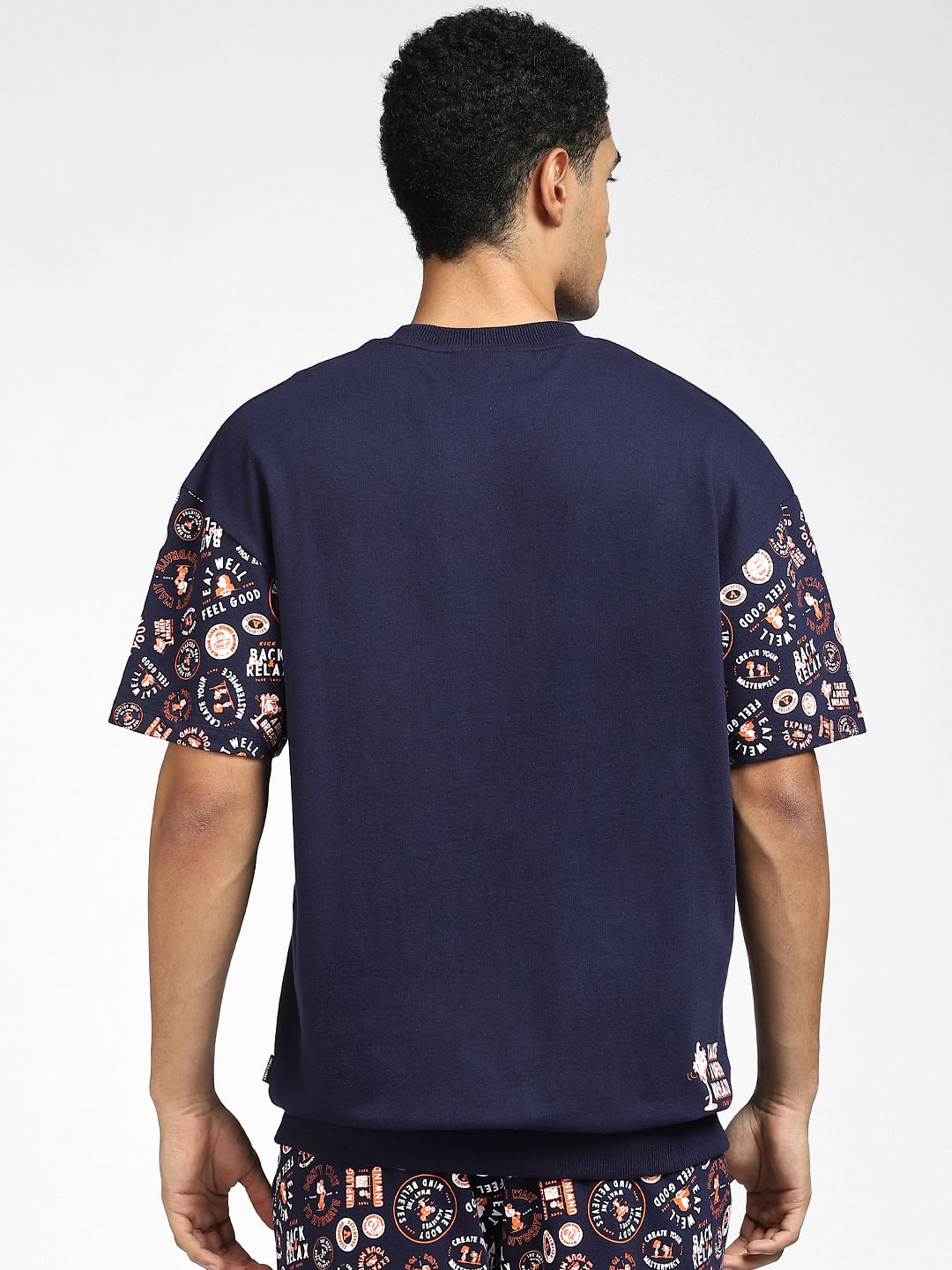 X PEANUTS Blue Graphic Print T-shirt