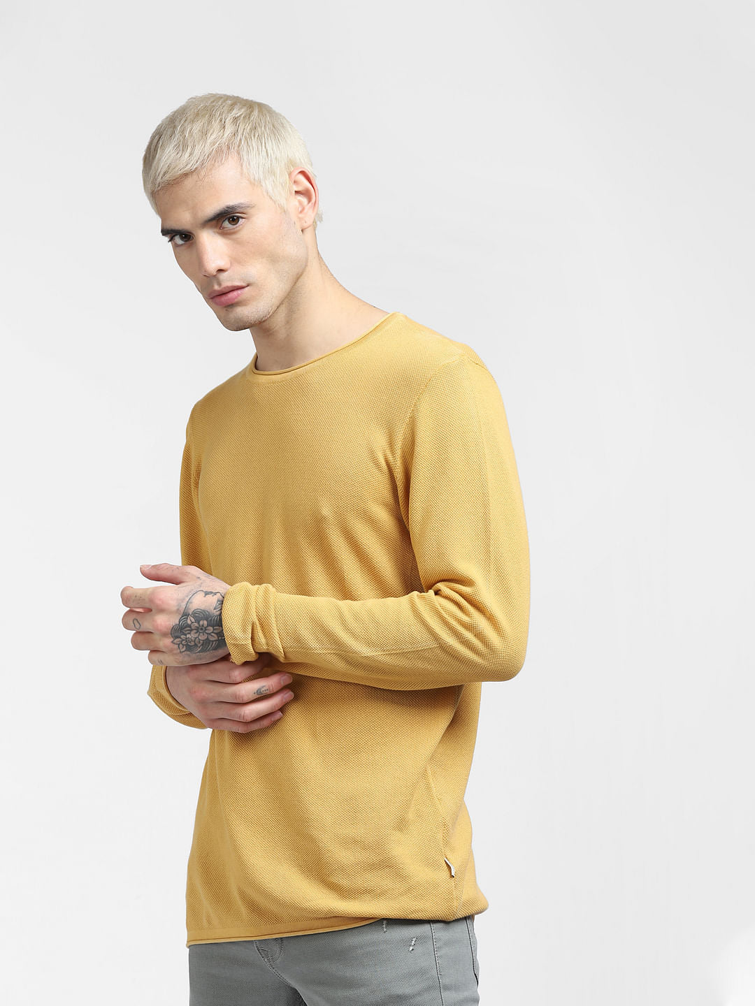Yellow Knit Pullover