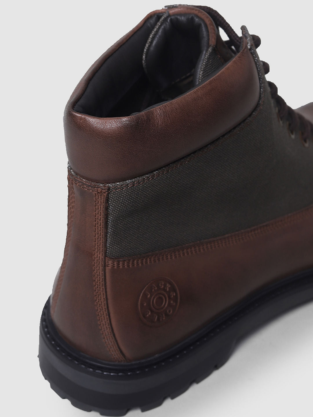 Brown Vintage Leather Mid-top Boots