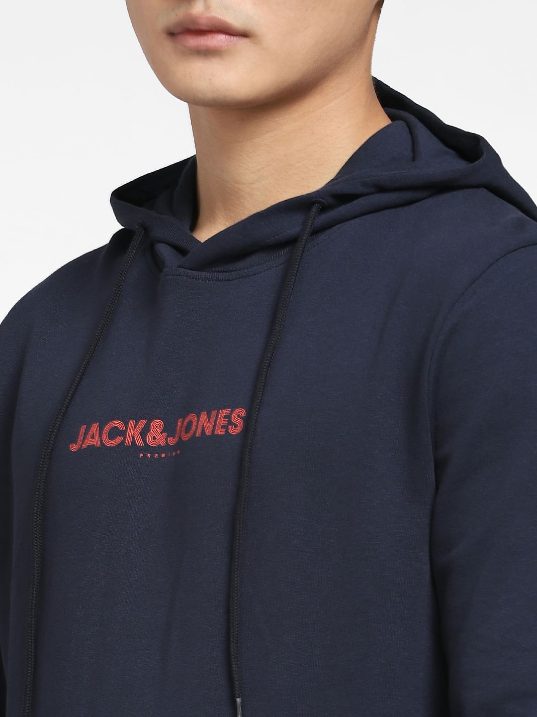 Navy Blue Hooded Sweatshirt