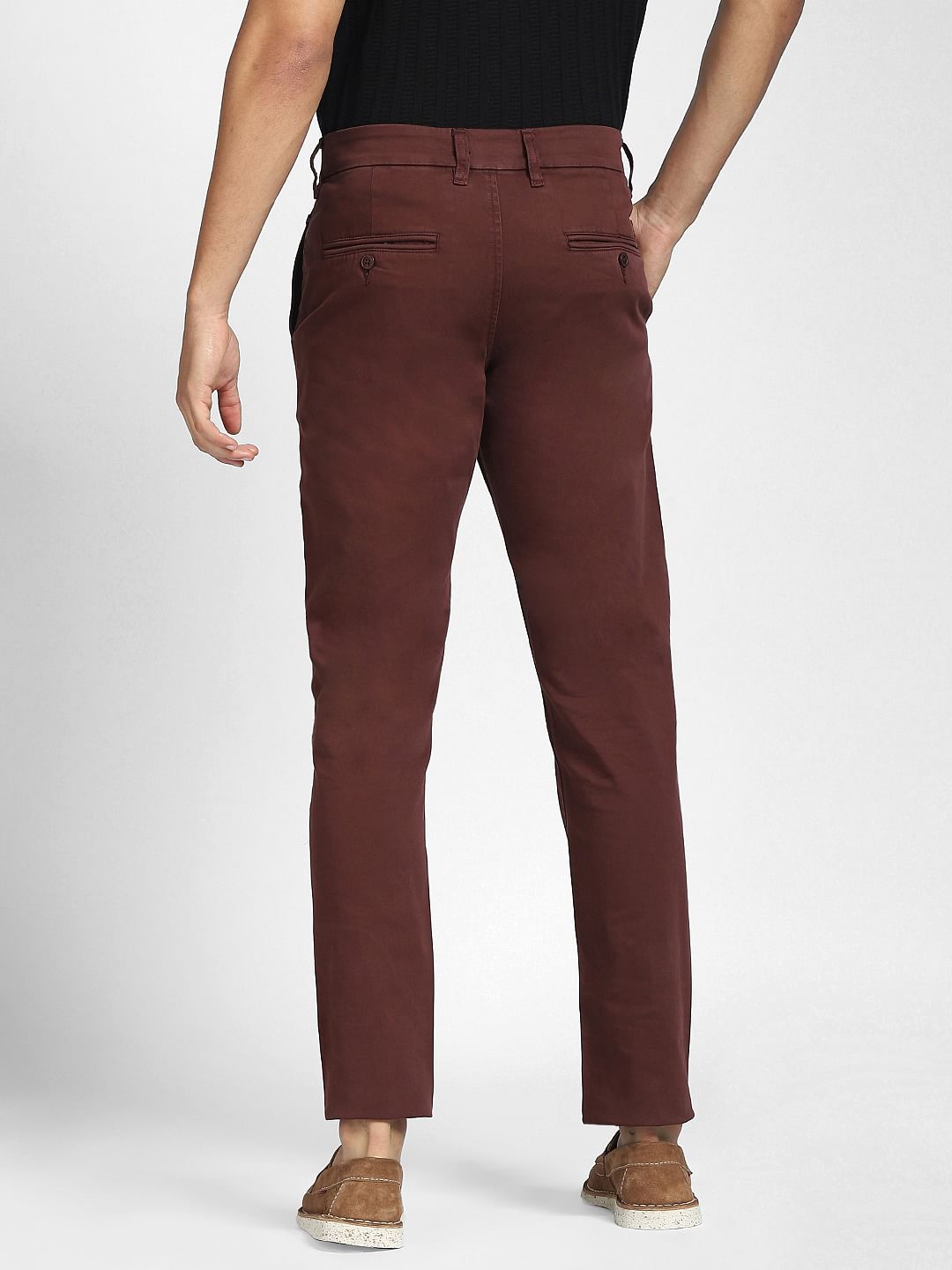 Maroon Slim Fit Pants