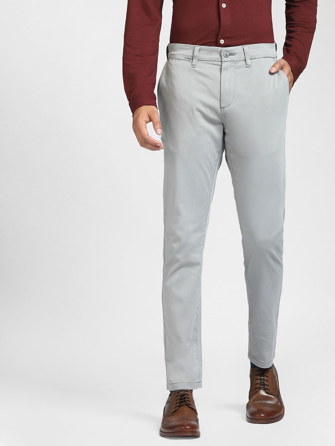 Grey Slim Fit Pants